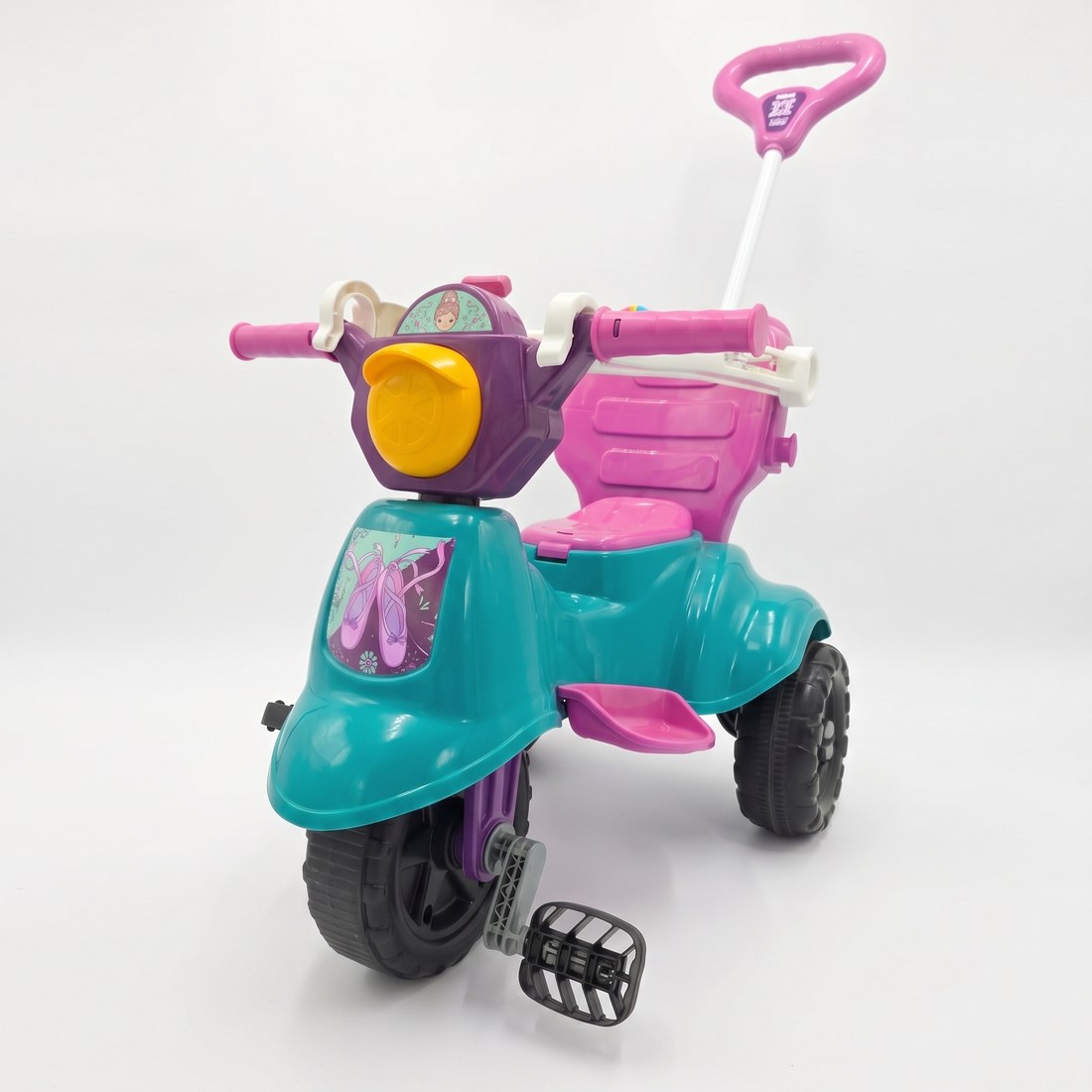 Scooter Baby Aurora - turquesa com tema bailarina